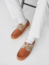 Stadsschoenen Cross Uit Leder Fluchos Bruin men F1449-vue-porte
